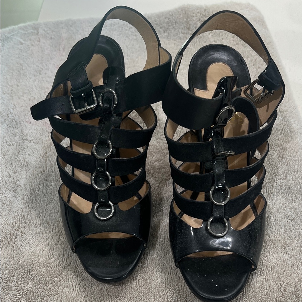 Christian Louboutin Black Strappy Heels